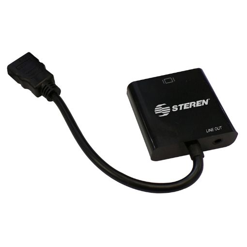 Imagen de ADAPTADOR HDMI A VGA, LARGO 25.5 CM CON CABLE DE AUDIO