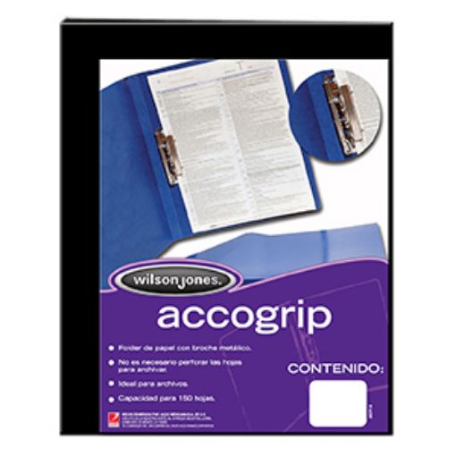 Imagen de CARPETA ACCOGRIP CARTA CON PALANCA  NEGRO