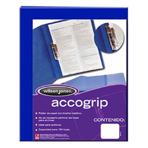 Imagen de CARPETA ACCOGRIP CARTA CON PALANCA AZUL OSCURO