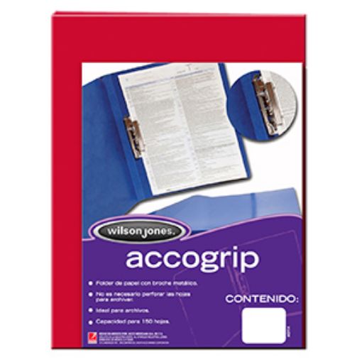 Imagen de CARPETA ACCOGRIP OFICIO CON PALANCA ROJO
