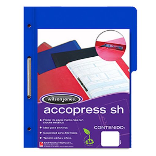 Imagen de CARPETA ACCOPRESS OFICIO CON BROCHE AZUL OSCURO