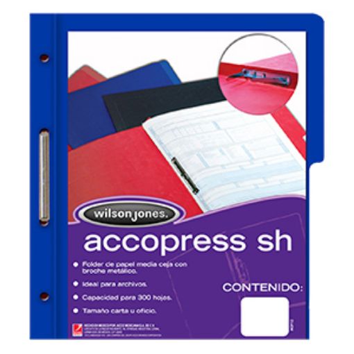 Imagen de CARPETA ACCOPRESS CARTA CON BROCHE AZUL OSCURO