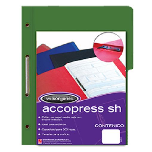 Imagen de CARPETA ACCOPRESS OFICIO CON BROCHE VERDE OSCURO