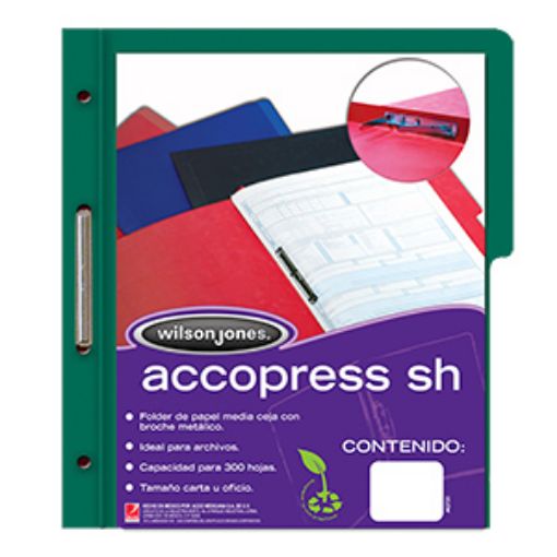 Imagen de CARPETA ACCOPRESS CARTA CON BROCHE VERDE OSCURO