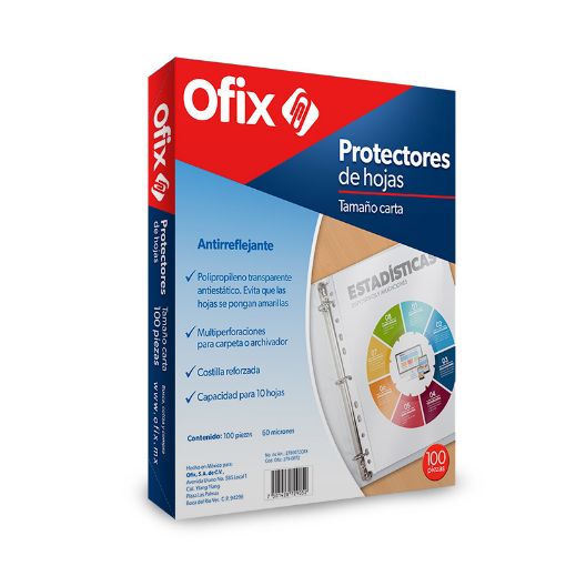 Imagen de PROTECTOR DE HOJAS OFIX CAJA CON 100 PZAS