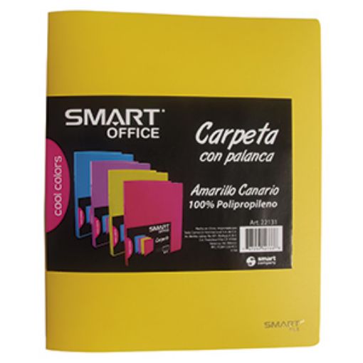 Imagen de CARPETA PLASTICA CARTA CON PALANCA AMARILLO