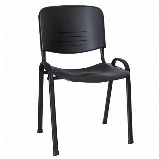 Imagen de SILLA VISITA SIN BRAZOS PLASTICA NOVAISO NEGRO