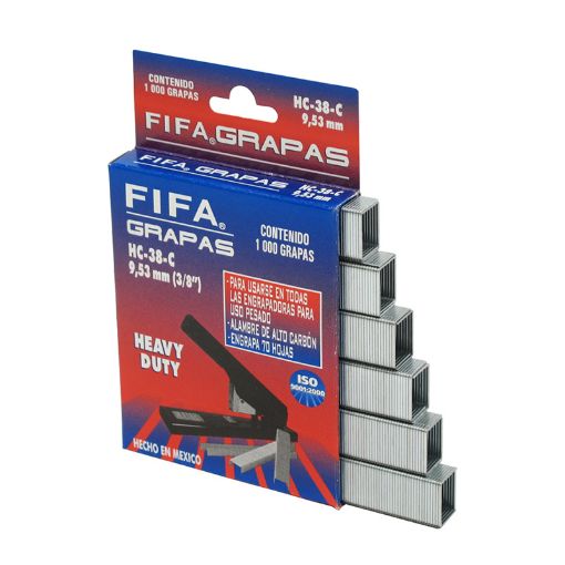 Imagen de GRAPA 3/8 HEAVY DUTY CON 1000PZAS 60HJS FIFA