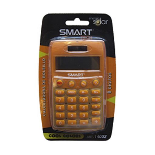 Imagen de CALCULADORA BOLSILLO 8DIG SOLAR/PILAS NEON COOL COLORS BLT