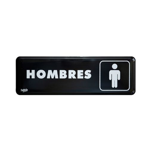 Imagen de SEÑAL PLASTICO BAÑOS HOMBRES 23x7.5CM