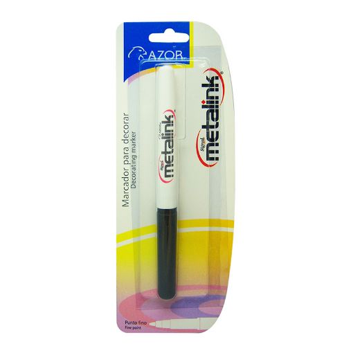 Imagen de MARCADOR PERMANENTE FINO BLANCO METALINK BLT