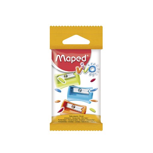 Imagen de SACAPUNTAS PLASTICO VIVO CON 3 BLT
