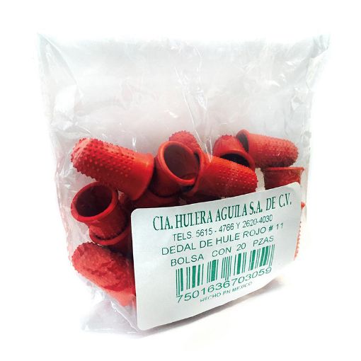 Imagen de DEDAL HULE ROJO # 11 BOLSA CON 20