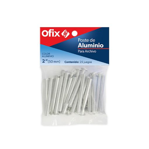 Imagen de POSTES ALUMINIO 50MM 2 CON 25PZAS