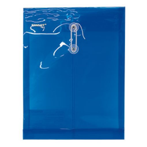 Imagen de SOBRE BOLSA CARTA CON RONDANA VERTICAL PLASTICO AZUL