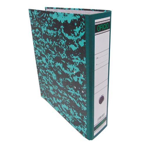 Imagen de ARCHIVADOR OFICIO MARMOLEADO VERDE LEFORT