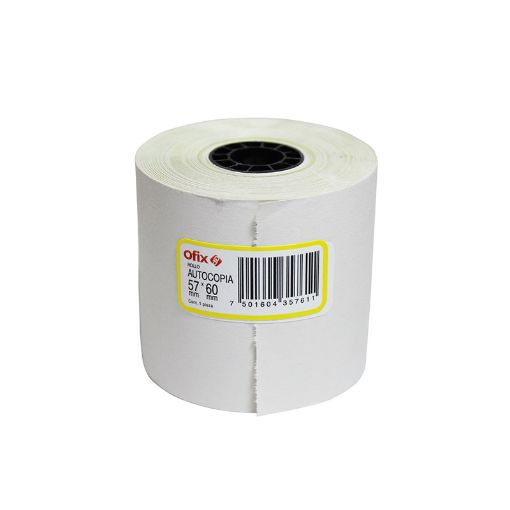 Imagen de ROLLO PAPEL TERMICO 57MM X 60MM (39 MTS)