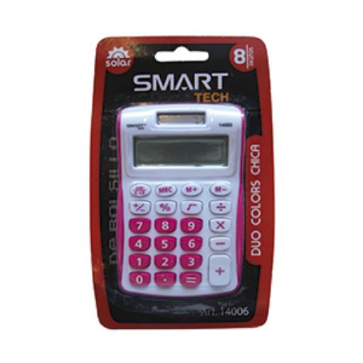 Imagen de CALCULADORA BOLSILLO 8DIG SOLAR/PILAS DUO COLOR BLT