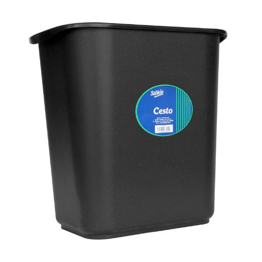 Imagen de BOTE PARA BASURA CHICO 13L NEGRO RECTANGULAR