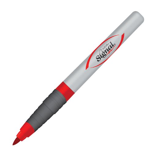 Imagen de MARCADOR PERMANENTE FINO ROJO SIGNAL