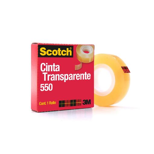 Imagen de CINTA ADHESIVA TRANSP 550 .19x33M ACETATO