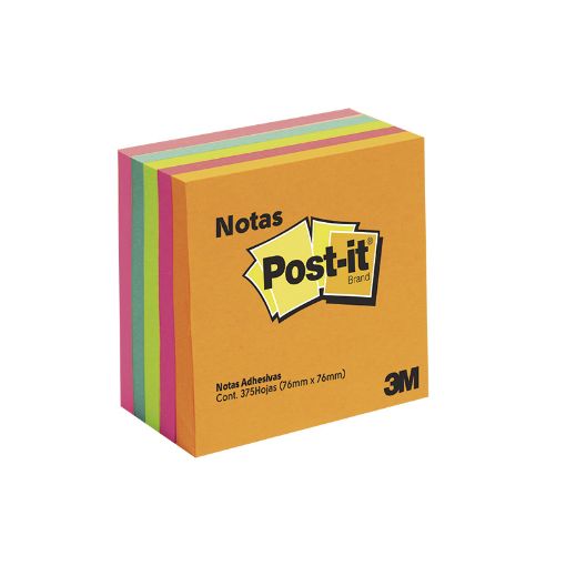 Imagen de NOTAS ADHESIVAS 3x3 CUBO NEON C/375H
