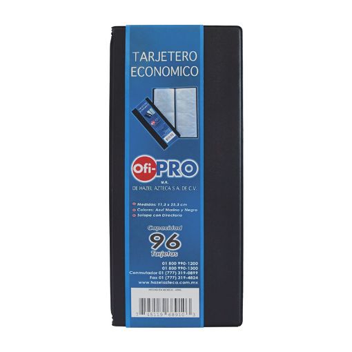 Imagen de TARJETERO ECONOMICO NEGRO C/DIRECTORIO