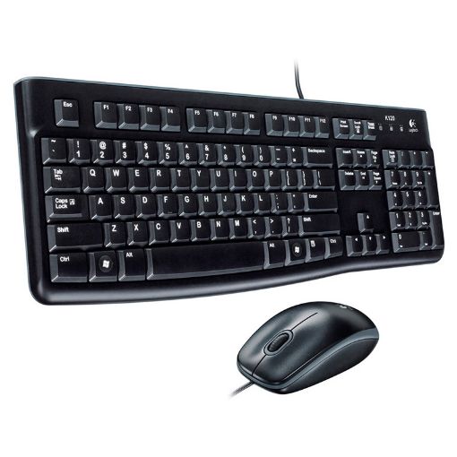 Imagen de KIT TECLADO Y MOUSE ALAMBRICO MK120 CLASICO USB NEGRO