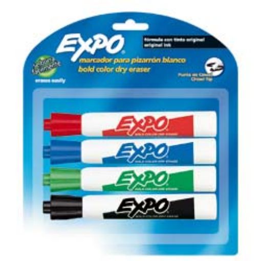 Imagen de MARCADOR PARA PIZARRON SURTIDOS CON 4 EXPO