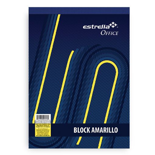 Imagen de BLOCK AMARILLO CARTA 50H RAYAS