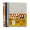Imagen de FOLDER CARTA PLASTICO CON COSTILLA COLORES SOLIDOS C/5PZAS