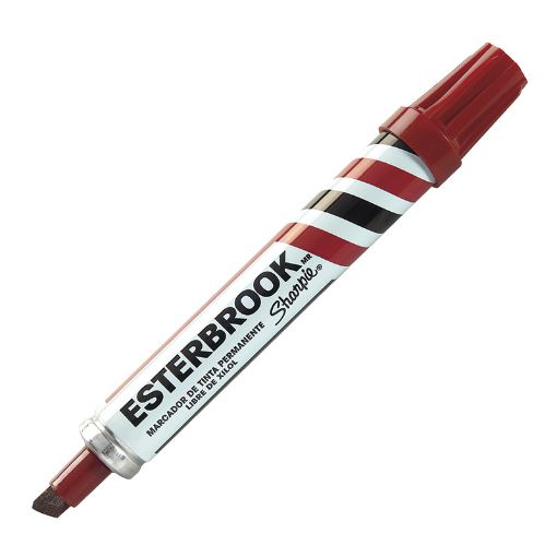 Imagen de MARCADOR PERMANENTE GRUESO ROJO ESTERBROOK