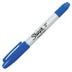 Imagen de MARCADOR PERMANENTE DOBLE PUNTA AZUL SHARPIE
