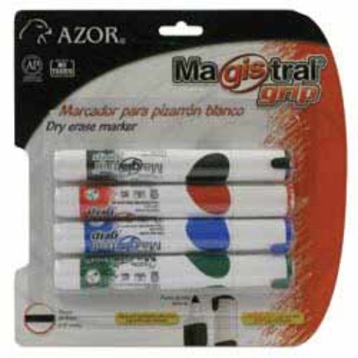 Imagen de MARCADOR PARA PIZARRON SURTIDOS CON 4 MAGISTRAL GRIP