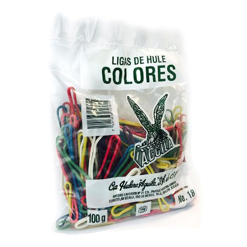 Imagen de LIGA HULE COLORES #18 BOLSA 100GRS