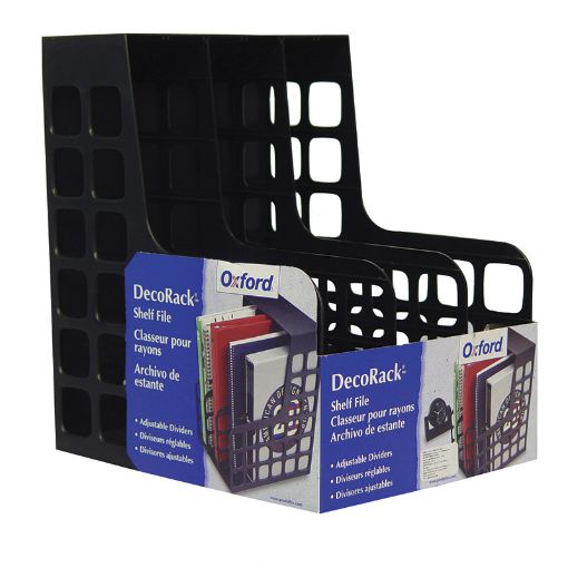 Imagen de REVISTERO VERTICAL NEGRO CON SEPARADORES DESLIZABLES