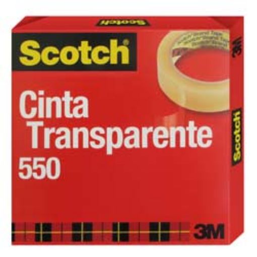 Imagen de CINTA ADHESIVA TRANSP 550 .18x65M ACETATO