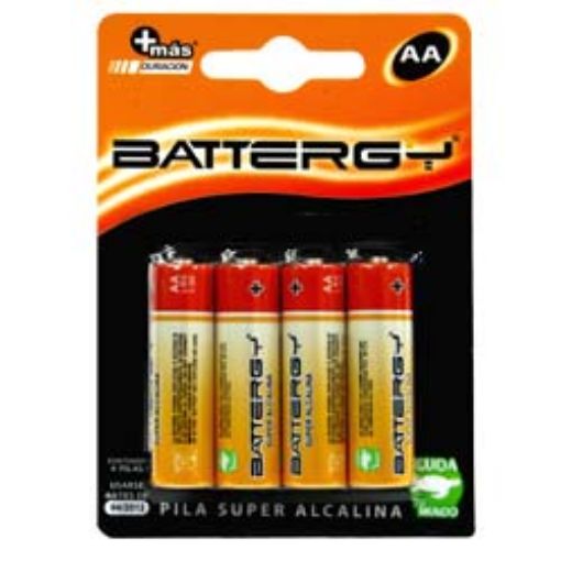 Imagen de PILA ALCALINA AA BLISTER CON 4 BATTERGY