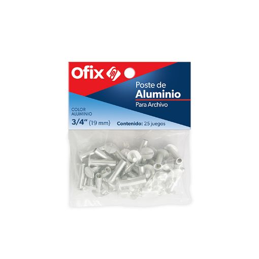 Imagen de POSTES ALUMINIO 19MM 3/4 CON 25PZAS