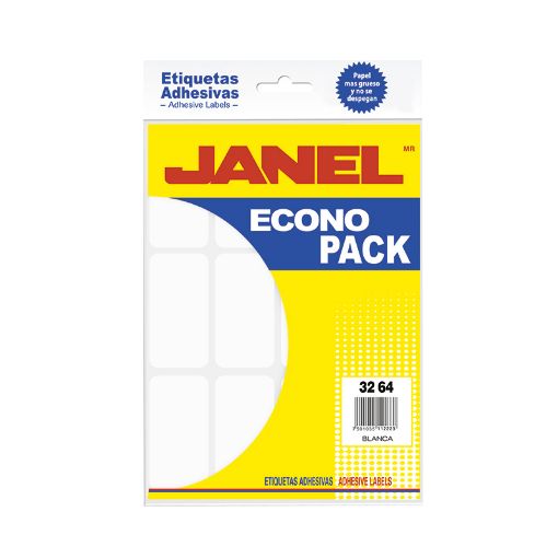 Imagen de ETIQUETA BLANCA ECO PACK No.24 32X64 C/144