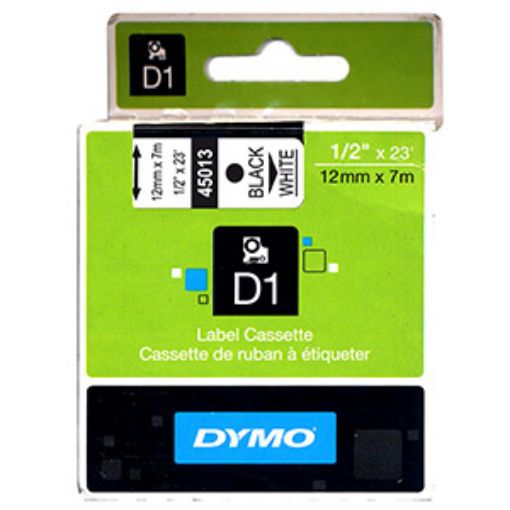 Imagen de CINTA PARA ROTULADOR LM NGRO/BLCO 12MMX7M  DYMO