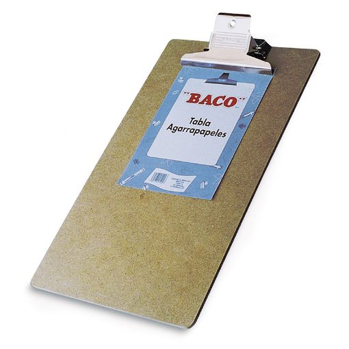 Imagen de TABLA FIBRACEL OFICIO CON CLIP AGARRA PAPEL BACO