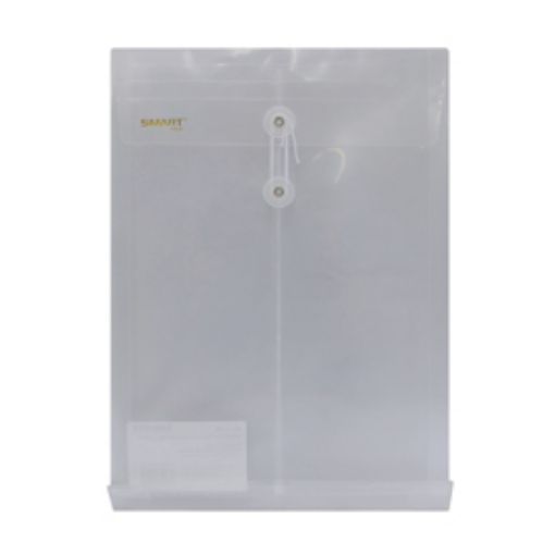 Imagen de SOBRE BOLSA OFICIO CON RONDANA VERTICAL PLASTICO TRANSP
