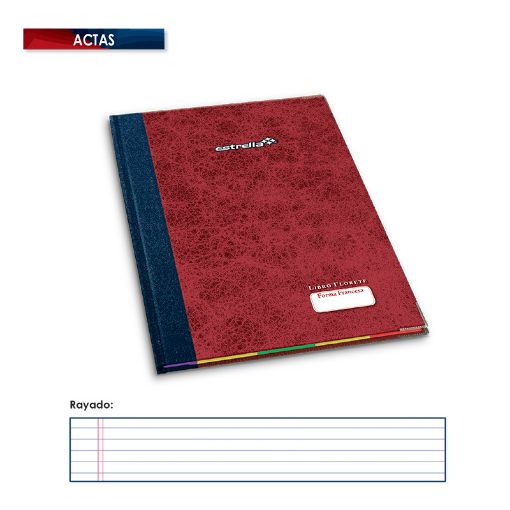 Imagen de LIBRO FLORETE ACTAS 192HJS FORMA FRANCESA