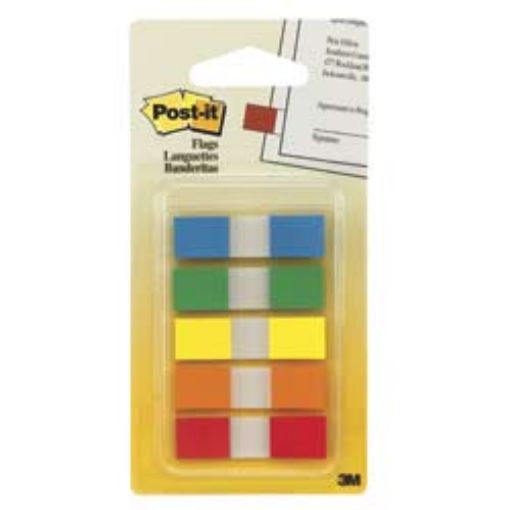 Imagen de MINIBANDERITAS .99X4.3CM 5 COLORES SURTIDOS 100HJS