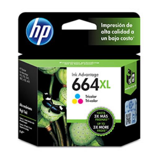 Imagen de CARTUCHO DE TINTA HP 664XL COLOR ORIGINAL