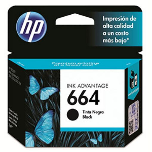 Imagen de CARTUCHO DE TINTA HP 664 NEGRO ORIGINAL