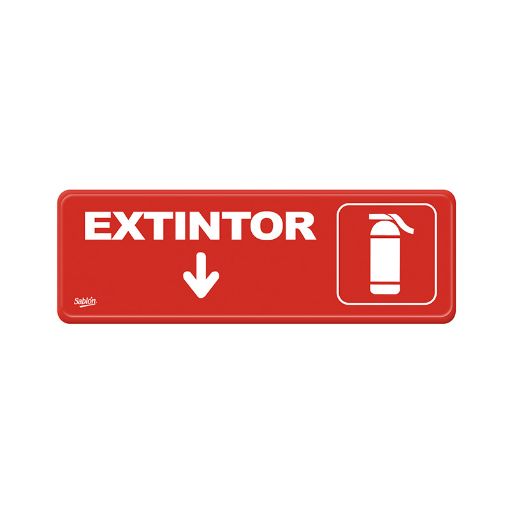 Imagen de SEÑAL PLASTICO EXTINTOR 23x7.5CM