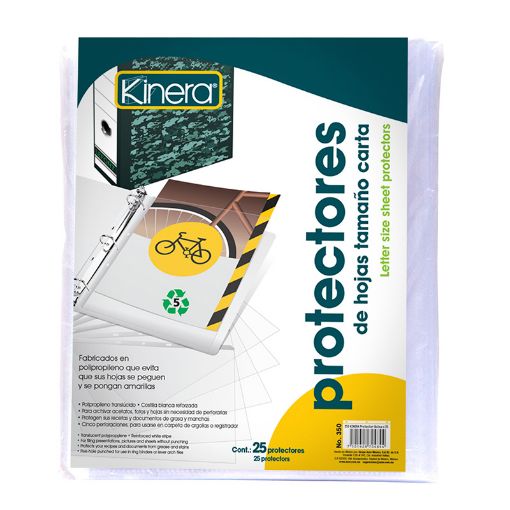Imagen de PROTECTOR DE HOJAS KINERA BOLSA CON 25 PZAS
