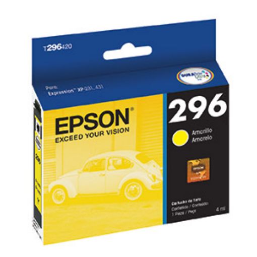 Imagen de CARTUCHO DE TINTA EPSON 296 AMARILLO